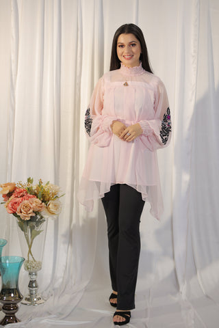 Pantone Embroidered Georgette Tunic