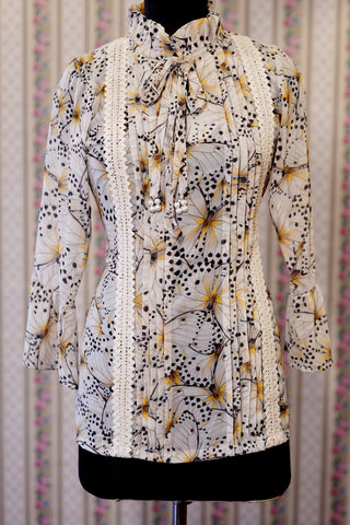 Butterfly Print Georgette Tunic